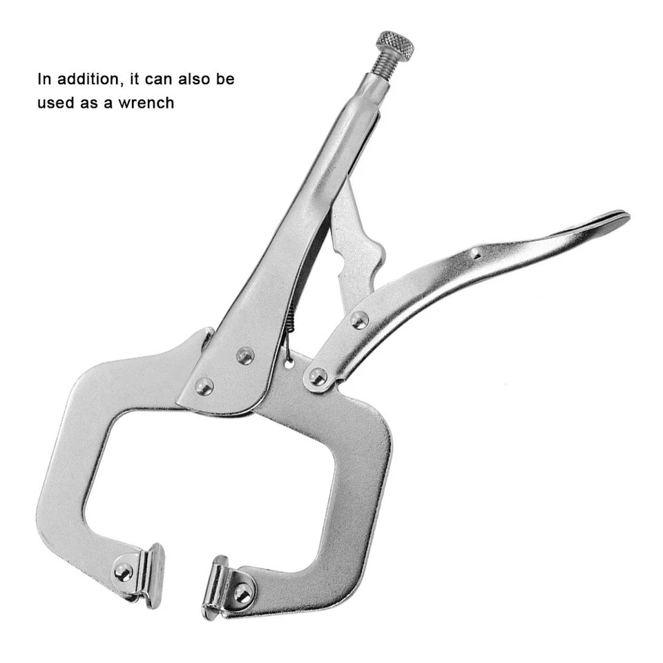 4PCS Mig Welding Locking Plier Vice Grip Heavy Duty Steel 11" C-Clamps