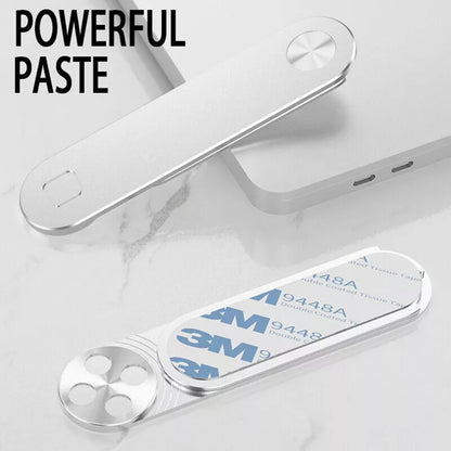 Laptop Side Mount Clip Portable Adjustable Magnetic Phone Computer Holder Silver
