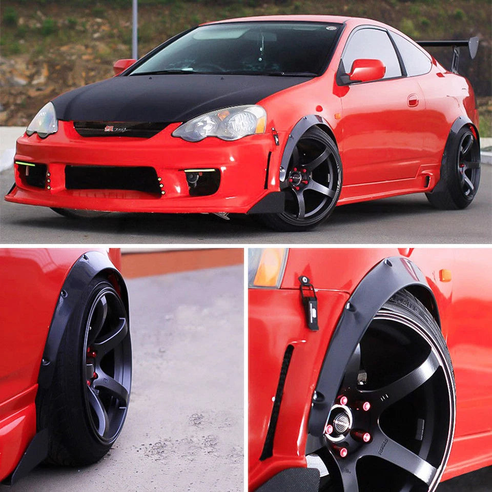 4pcs Flares Extra Wide Arches Universal Flexible Car Body Wheel Fender