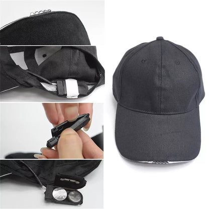 5LED Hot Light Hiking Camping Fishing Baseball Cap Outdoor Hat