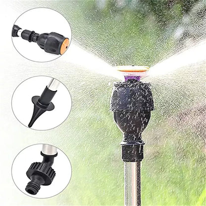 360° Watering Nozzle Automatic Rotating Sprinkler Tripod Garden Irrigation