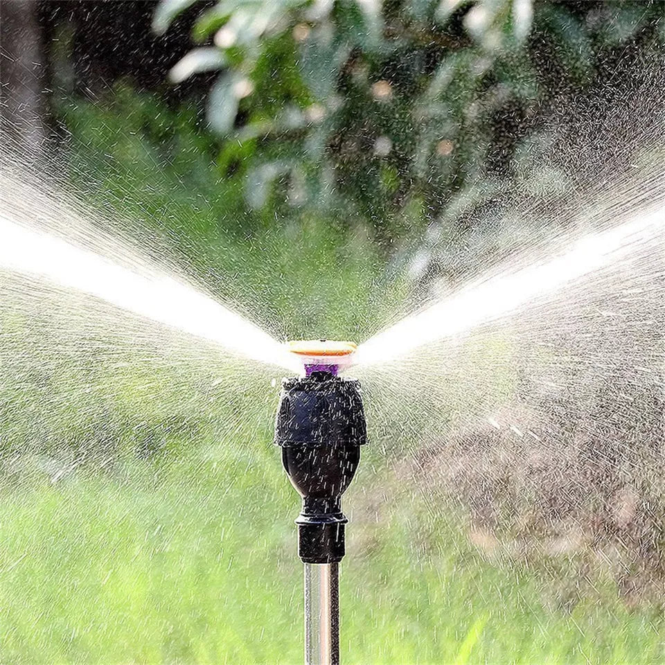 360° Watering Nozzle Automatic Rotating Sprinkler Tripod Garden Irrigation