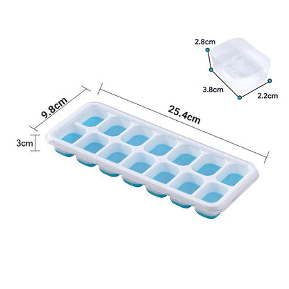 Chocolate Whiskey Mould Square Ball Tray 14 Blocks Silicone Ice Cube Maker 4PCS