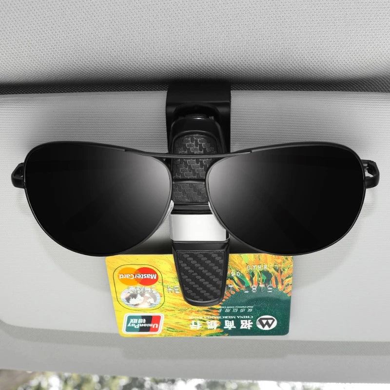 Sun Visor Eye Glasses Card Pen Sunglasses Holder Clip Car Vehicle Accessory