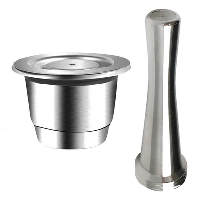 Coffee Tamper Tool Nespresso Stainless Steel Refillable Capsule Pod