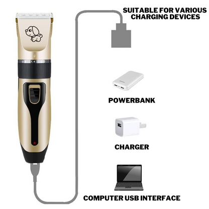 Cordless Electric Pet Clippers Dog Cat Wireless Hair Grooming Trimmer Shaver Kit