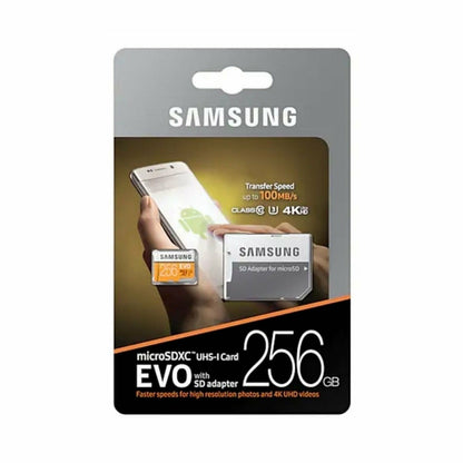Samsung Evo 256GB Micro SD Card SDXC 100MB/S Class 10 Phone TF Card Memory Video