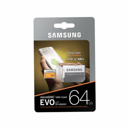Samsung Evo 64GB Micro SD Card SDXC 100MB/S Class 10 Phone TF Card Memory Video