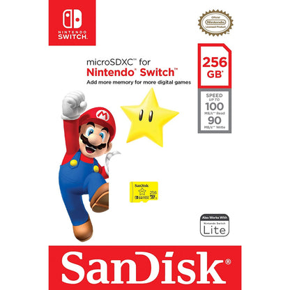 SanDisk Nintendo 256GB Micro SD Card SDXC 100MB/S Memory TF Card Nintendo Switch
