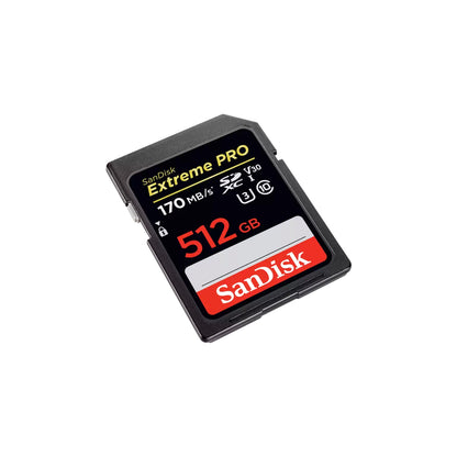 SanDisk Extreme Pro 512GB SDXC 170MB/S SD Camera Memory TF Card DSLR 4K UHD