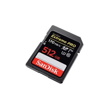 SanDisk Extreme Pro 512GB SDXC 170MB/S SD Camera Memory TF Card DSLR 4K UHD