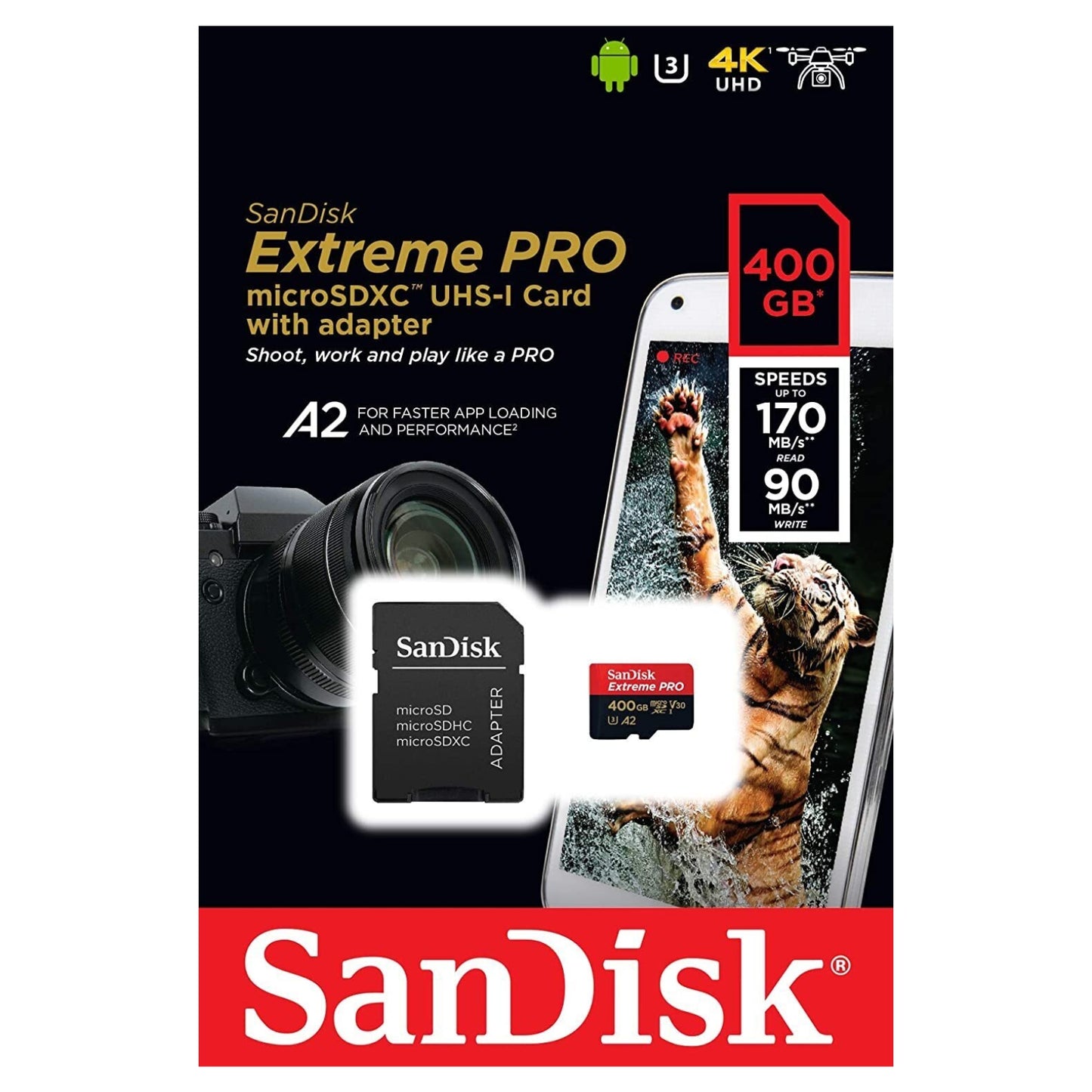 SanDisk Extreme Pro 64GB 128GB 256GB 400GB 512GB 1TB Micro SD Card GoPro 4K