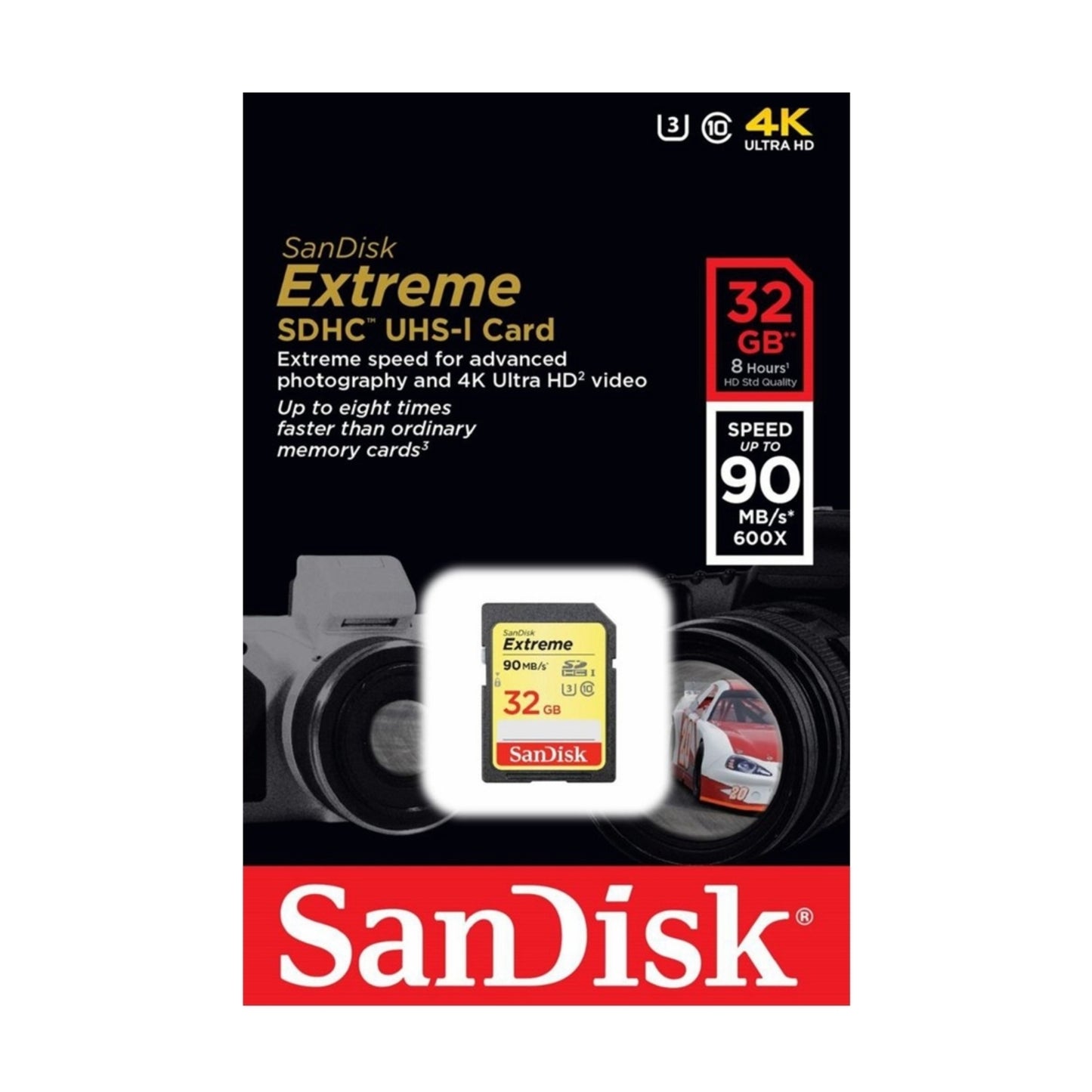 SanDisk Extreme 32GB 64GB 128GB 256GB SDHC SD Camera Memory Card DSLR 4K UHD