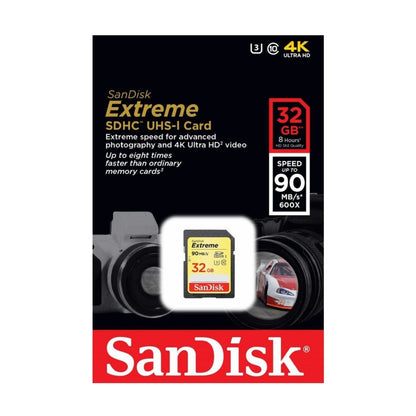 SanDisk Extreme 32GB 64GB 128GB 256GB SDHC SD Camera Memory Card DSLR 4K UHD