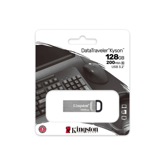 Kingston Data Traveler Kyson 128GB USB 3.2 Flash Drive Memory Stick Pen PC Mac