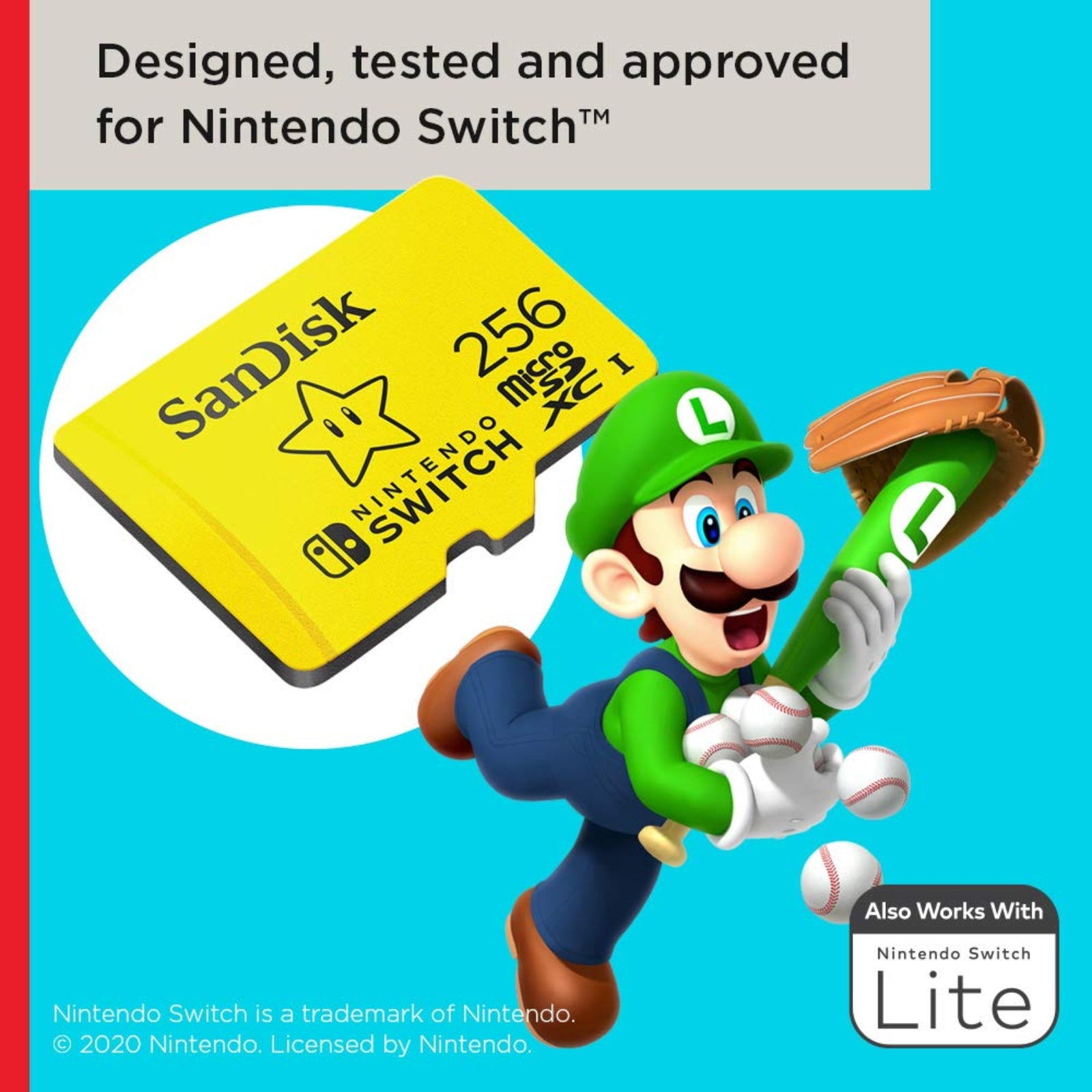 SanDisk Nintendo 256GB Micro SD Card SDXC 100MB/S Memory TF Card Nintendo Switch