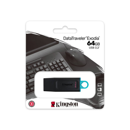 Kingston Data Traveler Exodia 64GB USB 3.2 Flash Drive Memory Stick Pen PC Mac