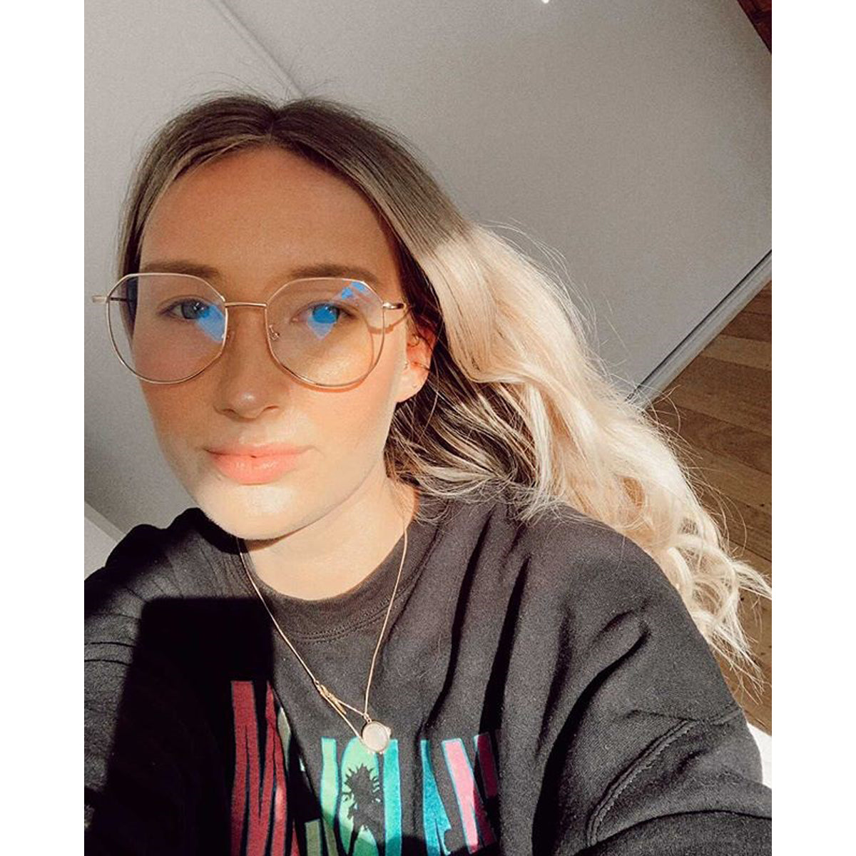 MANI VANCE Alex Gold Blue Light Blocking Computer Glasses Eye Protection