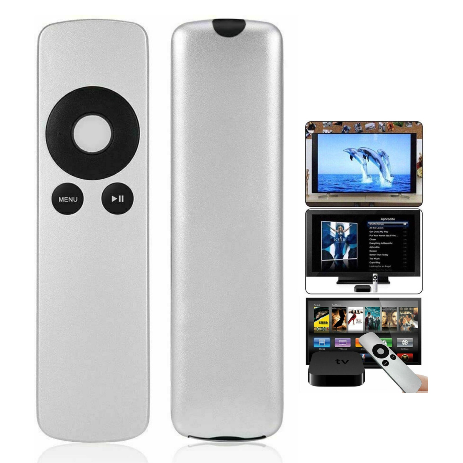 Replacement Infrared Remote Control Compatible For Apple TV1/TV2/TV3