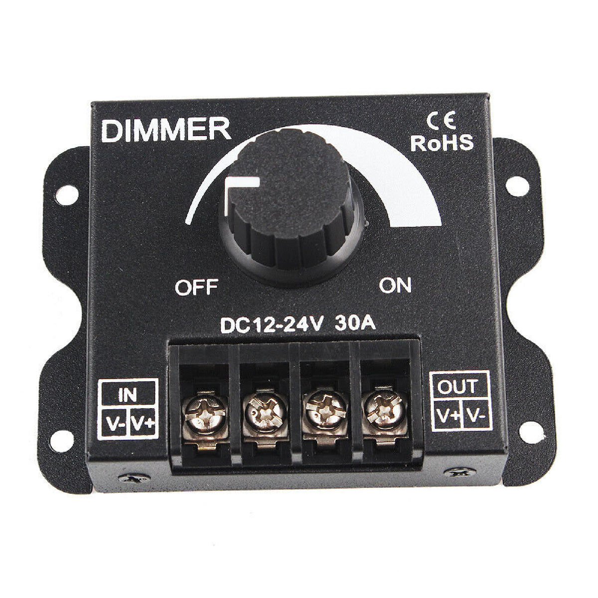 30A LED Switch Dimmer Controller DC 12V-24V Manual Operation For Strip Lights