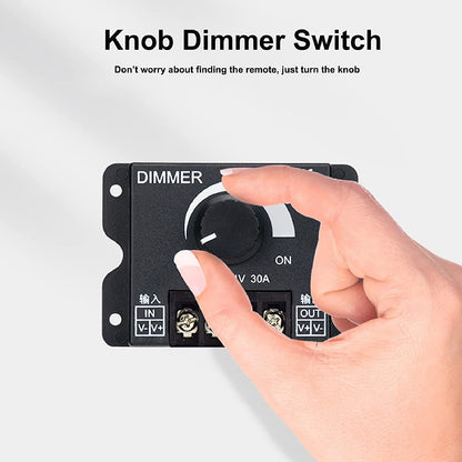 30A LED Switch Dimmer Controller DC 12V-24V Manual Operation For Strip Lights