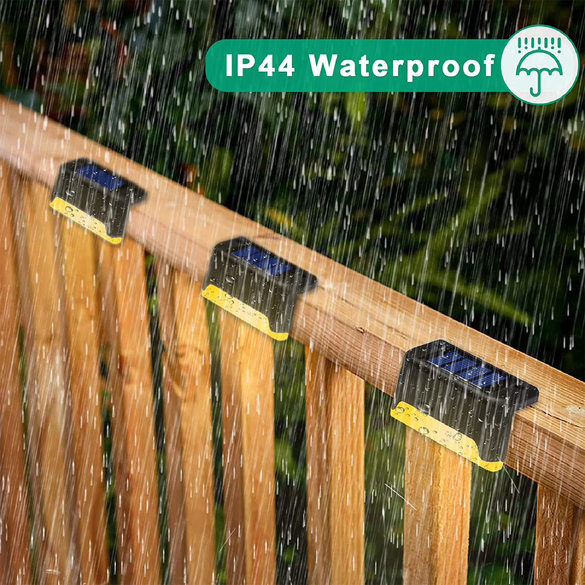 Solar LED Stairs Step Lights Garden Deck Patio Pathway Fence Lamp Outdoor