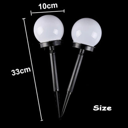 Solar LED Round Ball Light Garden Path Lawn Lamp Waterproof Outdoor