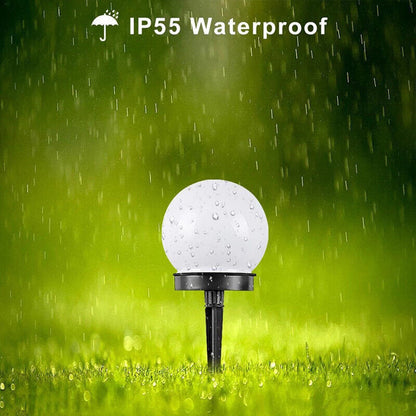Solar LED Round Ball Light Garden Path Lawn Lamp Waterproof Outdoor