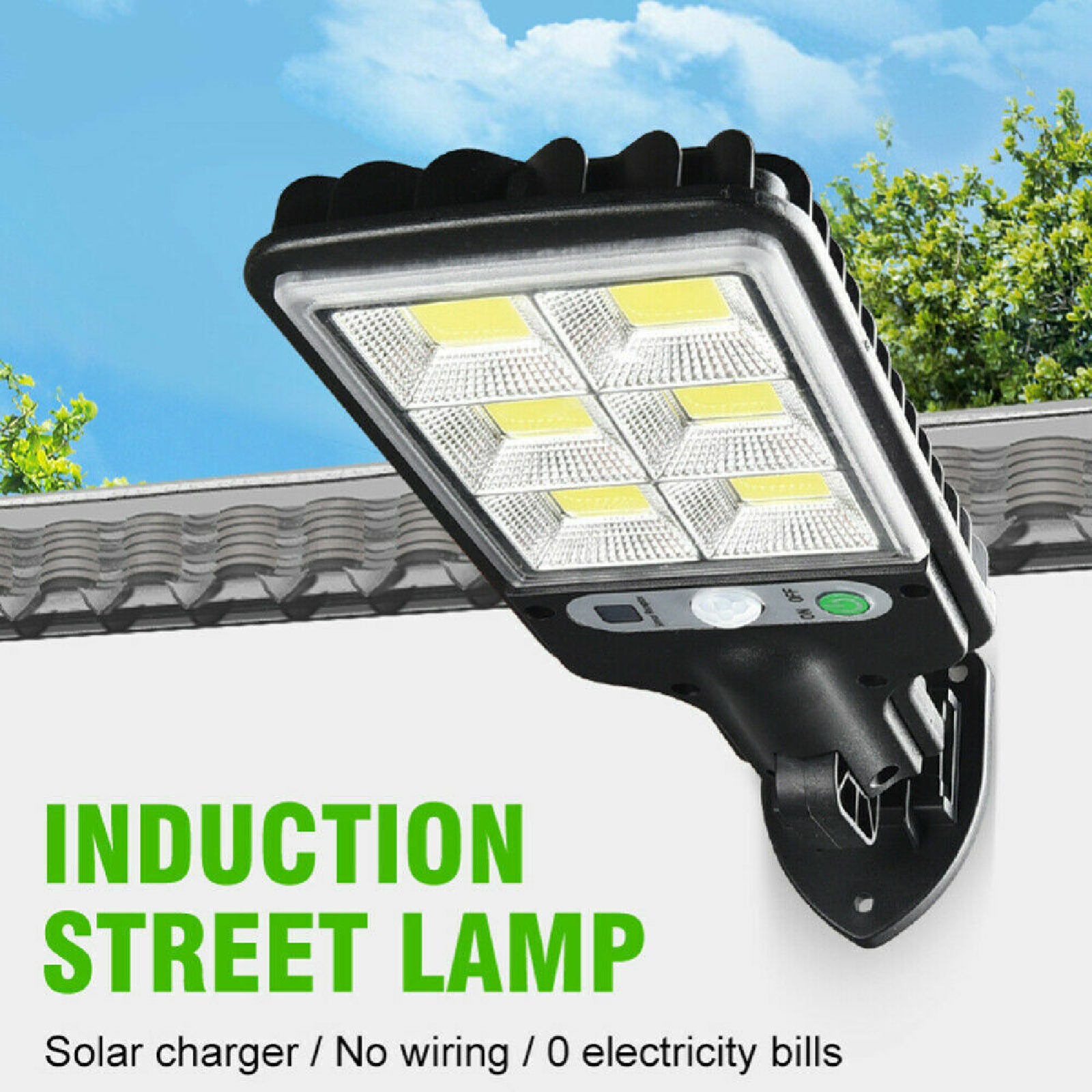 Solar Motion Sensor Flood LED Light Security Wall Yard Street Lamp Outdoor