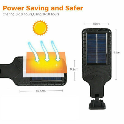 Solar Motion Sensor Flood LED Light Security Wall Yard Street Lamp Outdoor