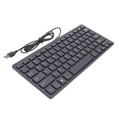 Super Slim Wired Keyboard K1000 USB Mini Multimedia Waterproof Keypad Universal