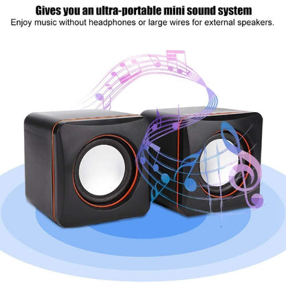 3.5mm Jack USB 101 Power Wired Computer Stereo Speaker For Desktop PC Laptop