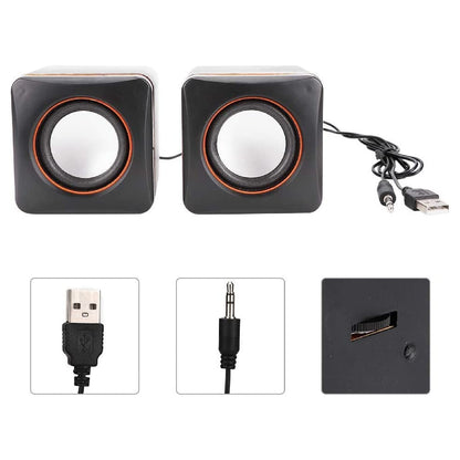 3.5mm Jack USB 101 Power Wired Computer Stereo Speaker For Desktop PC Laptop