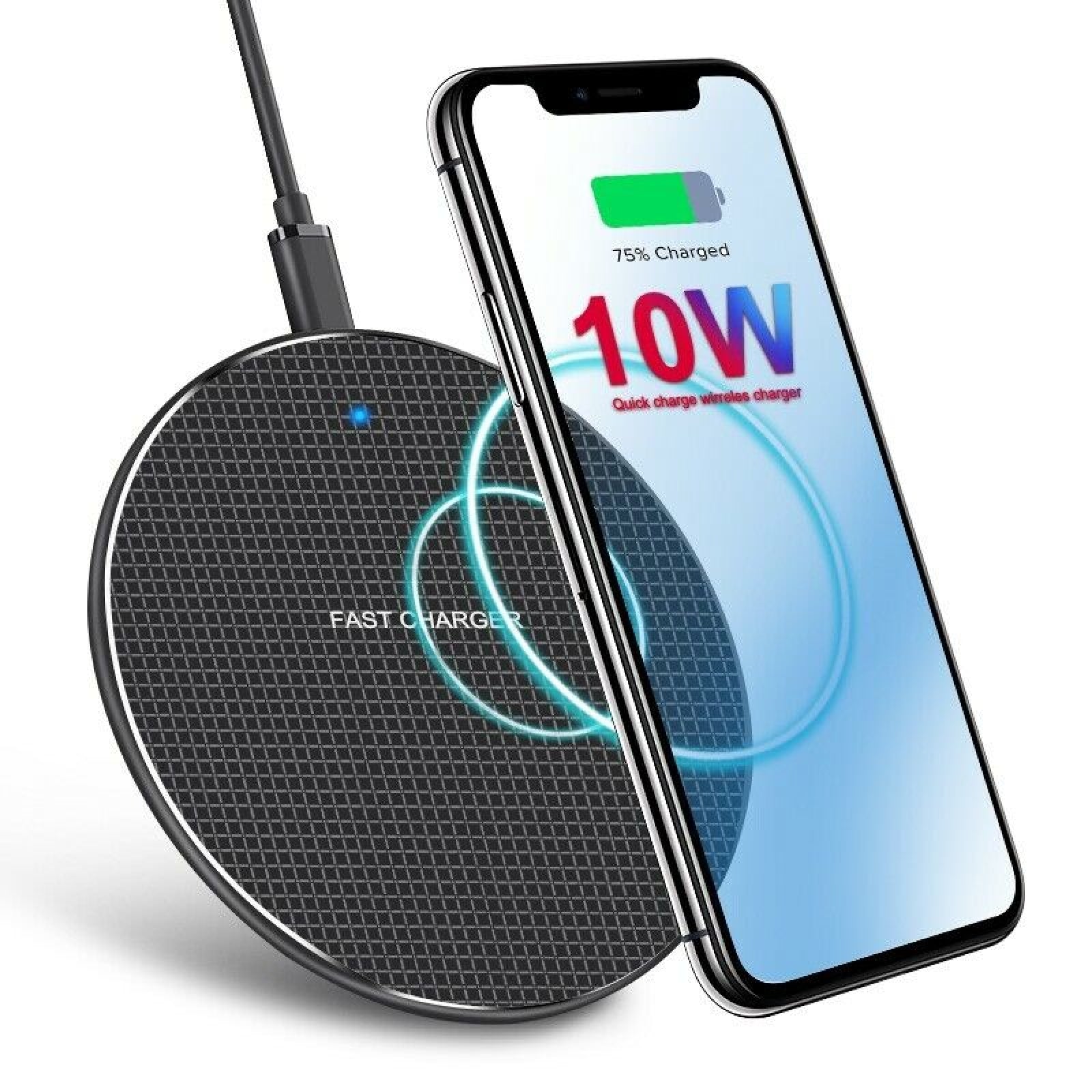 Fast Charging Qi Wireless Charger Pad For IPhone 13 12 11 Pro Samsung S21 S20