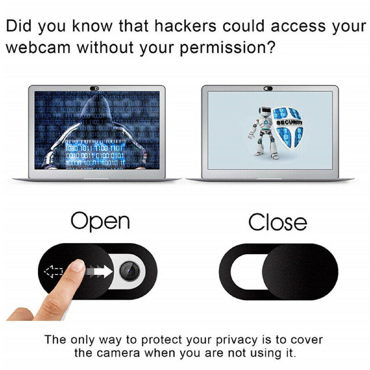 Ultra-Thin Webcam Slide Cover Laptop IPad Web Camera Cover Protection Privacy