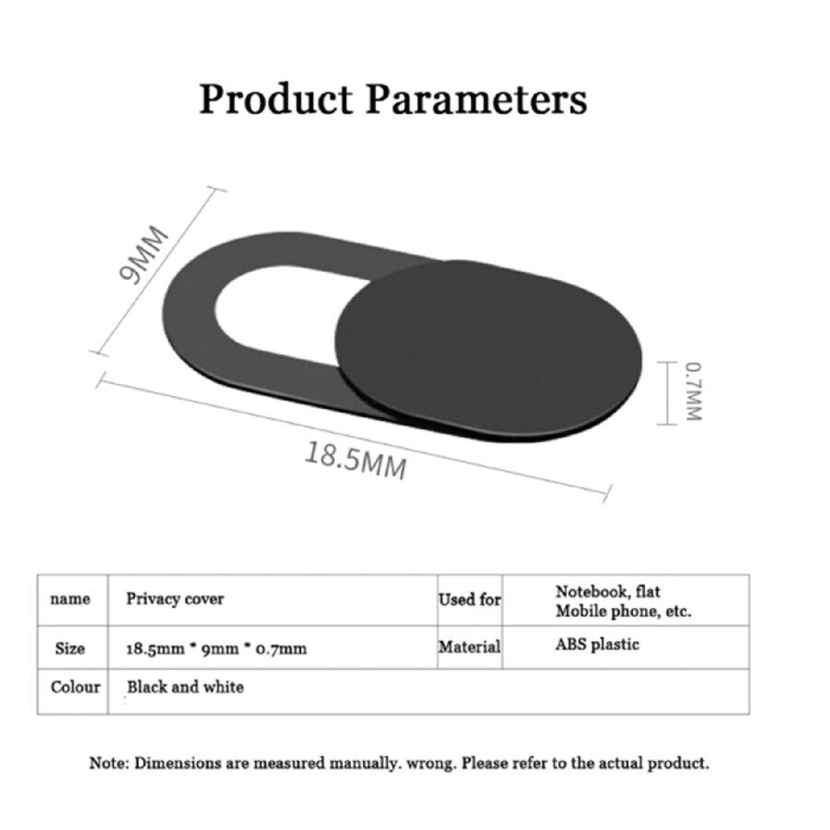 Ultra-Thin Webcam Slide Cover Laptop IPad Web Camera Cover Protection Privacy