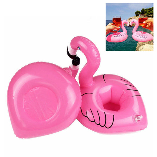 Inflatable Floating Drink Cup Can Beer Holder Flamingo Swimming Pool Beach Party