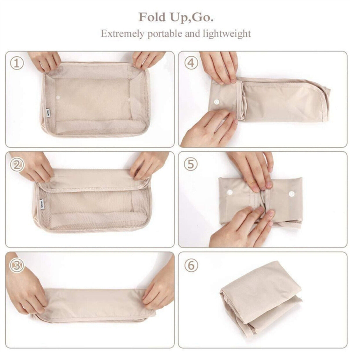 Travel Pouches Luggage Organiser Clothes Suitcase Storage Bag Packing Cubes 8pcs
