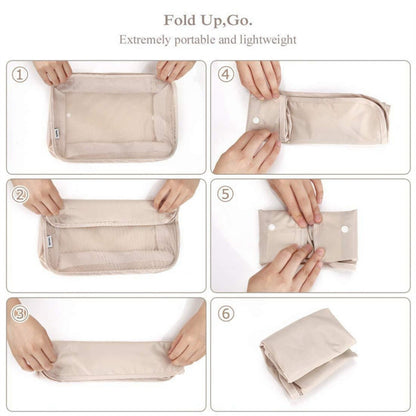 Travel Pouches Luggage Organiser Clothes Suitcase Storage Bag Packing Cubes 8pcs
