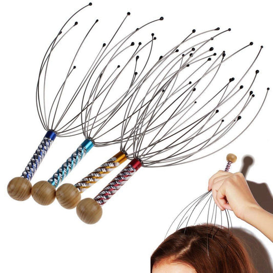 Head Neck Scalp Massager Octopus Equipment Stress Release Relax Tool