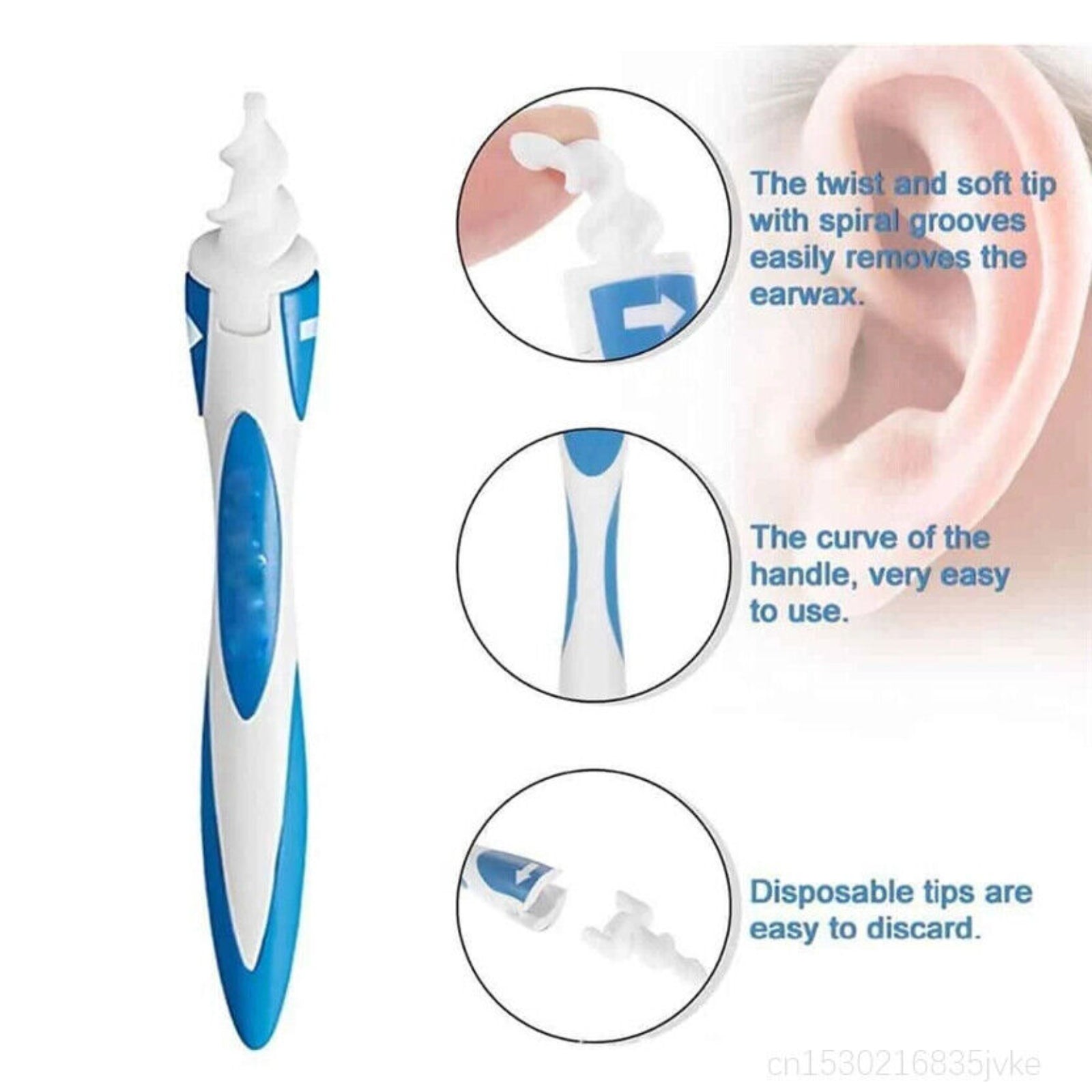 Soft Ear Wax Cleaner Removal Spiral Multi Earwax Remover Safe Tip Tool