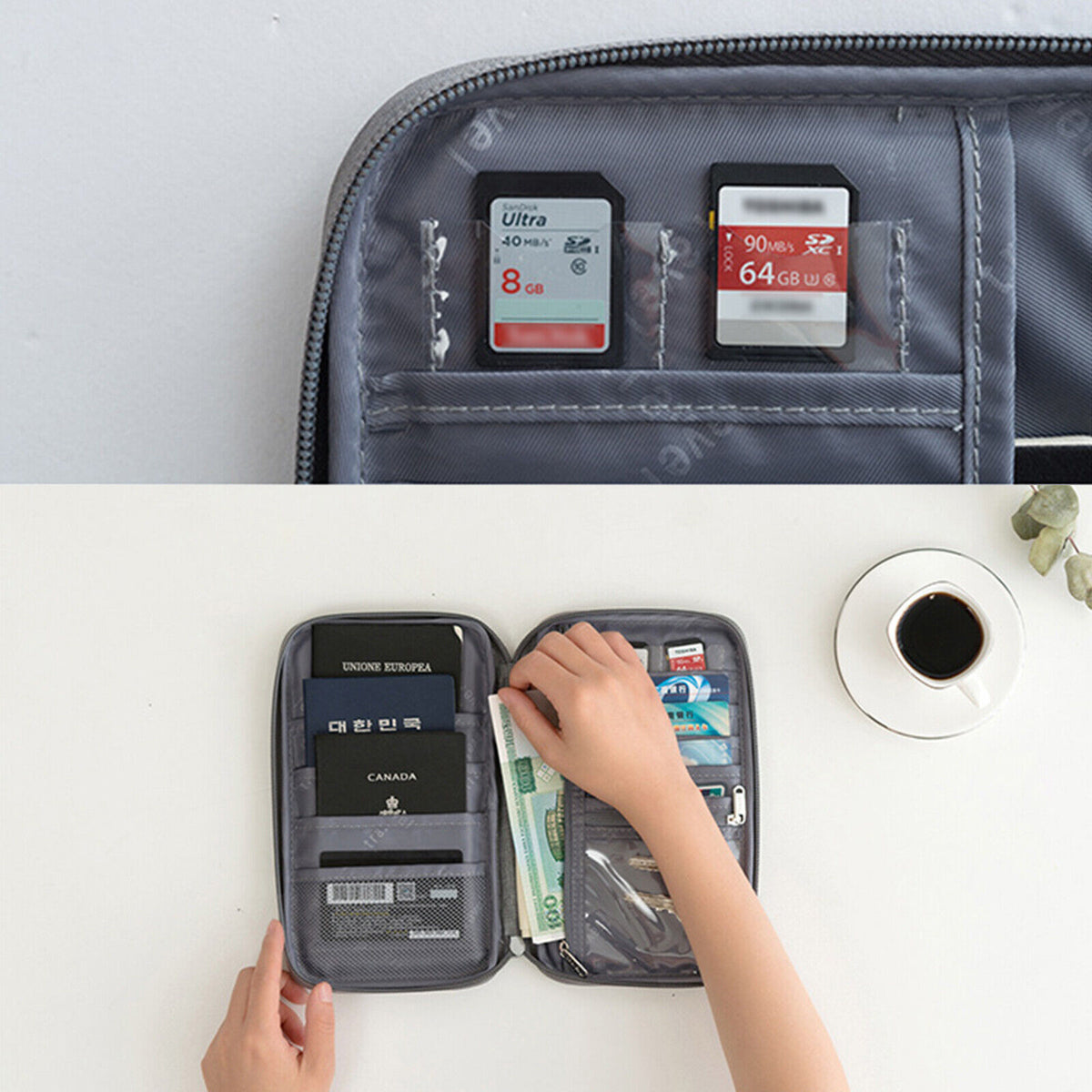 Waterproof Travel Passport Document Holder Wallet RFID Bag Family Case Organizer
