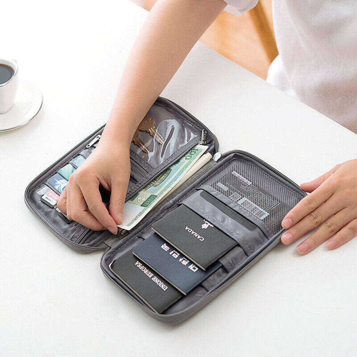Waterproof Travel Passport Document Holder Wallet RFID Bag Family Case Organizer