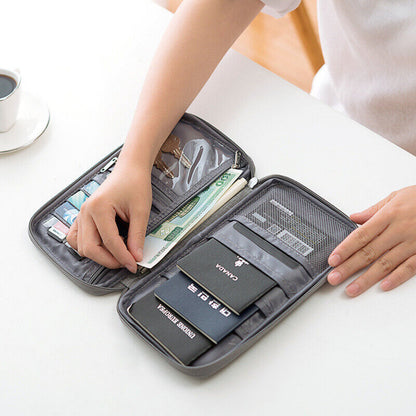 Waterproof Travel Passport Document Holder Wallet RFID Bag Family Case Organizer