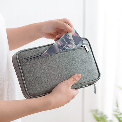 Waterproof Travel Passport Document Holder Wallet RFID Bag Family Case Organizer