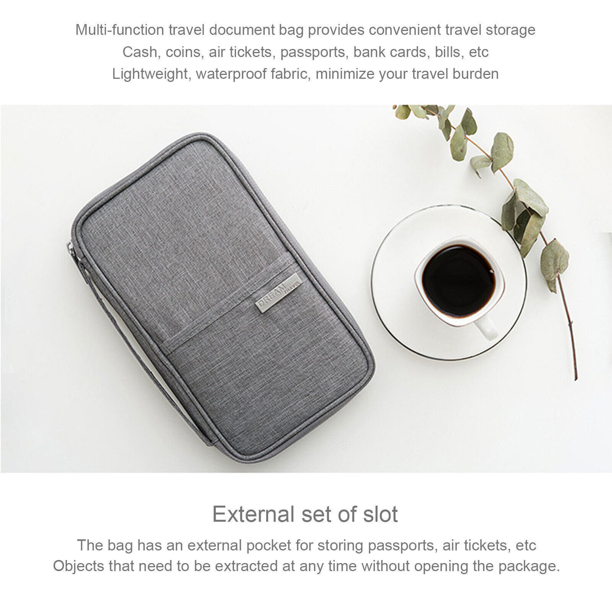 Waterproof Travel Passport Document Holder Wallet RFID Bag Family Case Organizer
