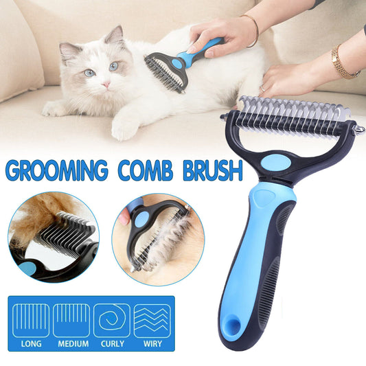 Grooming Dog Pet Cat Trimmer Comb Brush Undercoat Rake Dematting Deshedding Tool