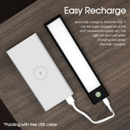 Rechargeable LED Motion Sensor Under Closet Light Magnetic Cabinet Dimmable Lamp