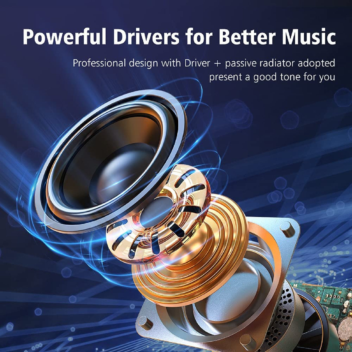 Portable Wireless Bluetooth Stereo Music Waterproof Boom Sound Speaker Universal