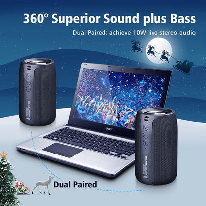 Portable Wireless Bluetooth Stereo Music Waterproof Boom Sound Speaker Universal